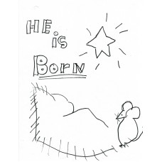 Free Color Sheet "He Is Born"