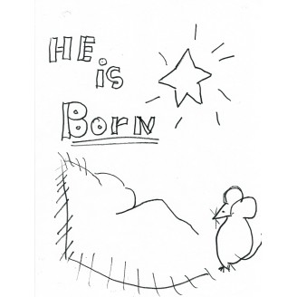 Free Color Sheet "He Is Born"