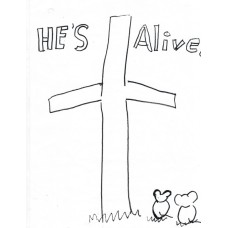 Free Color Sheet "He's Alive"